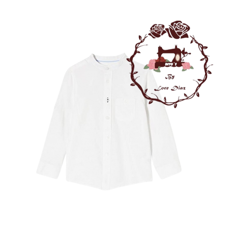 Patrón camisa - Camisa ibicenca - Escalado a 7 tallas - XS a la 3XL - A domicilio - Modelo 2 - Cuello Mao
