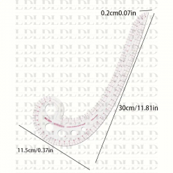 Regla curva para patronaje 30 cm – Últimas unidades