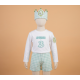 Conjunto de cumpleaños personalizado (camiseta + pantalón + corona)