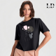 Camiseta “Alma en Flor” – Diseño floral minimalista en negro