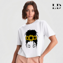 Camiseta “Aura Solar” – Diseño girasoles minimalista