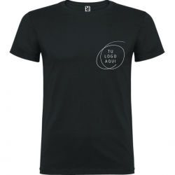 Camiseta Negra Personalizada con Logo para Merchandising – Algodón 155 g desde 8.5€ - Minimo de 20 unidades