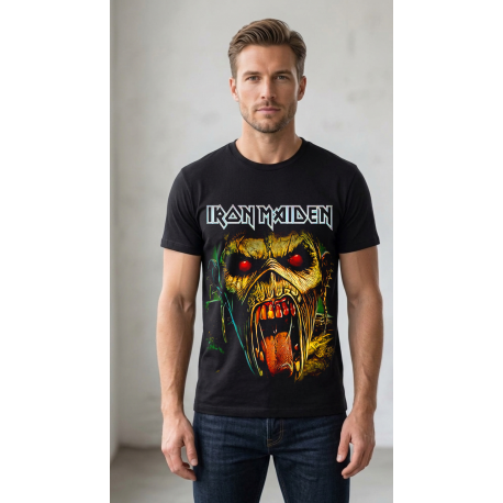 Camiseta Iron Maiden Eddie Clásico Negra Unisex