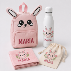 Pack Infantil Personalizado – Mochila, Botella, Toalla y Bolsa