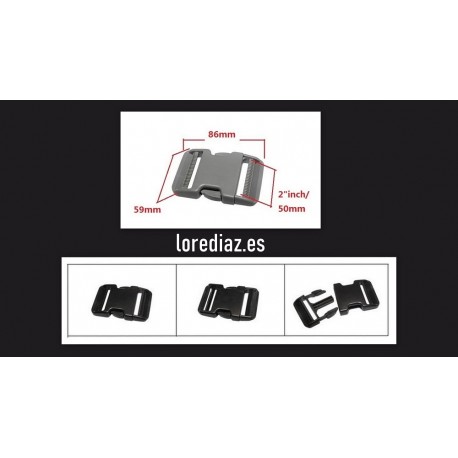 Hebilla cierre de clip 50 mm