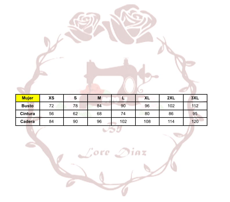 tabla de tallas de mujer