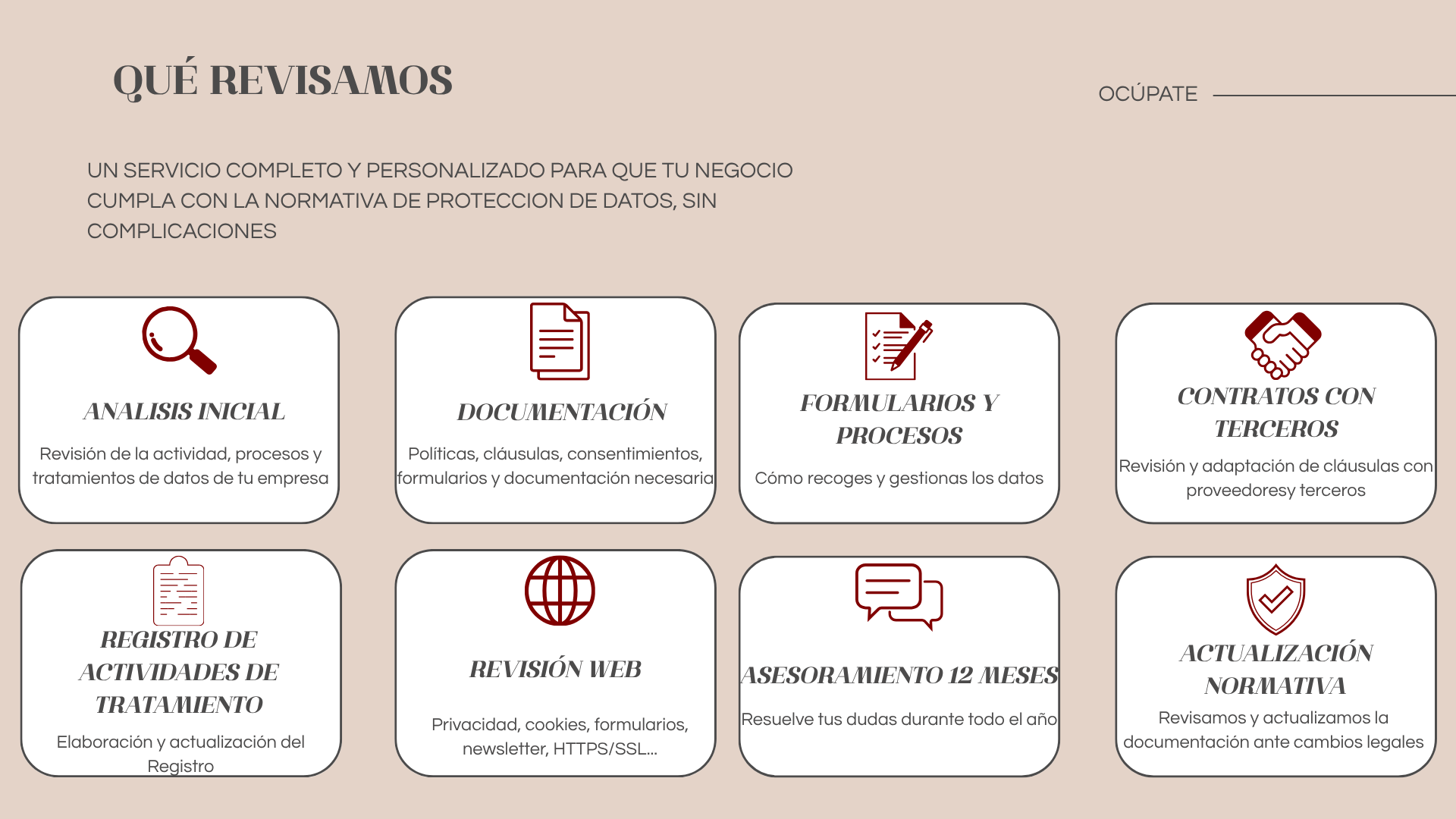 QUE REVISAMOS PARA CUMPLIR LA NORMATIVA?