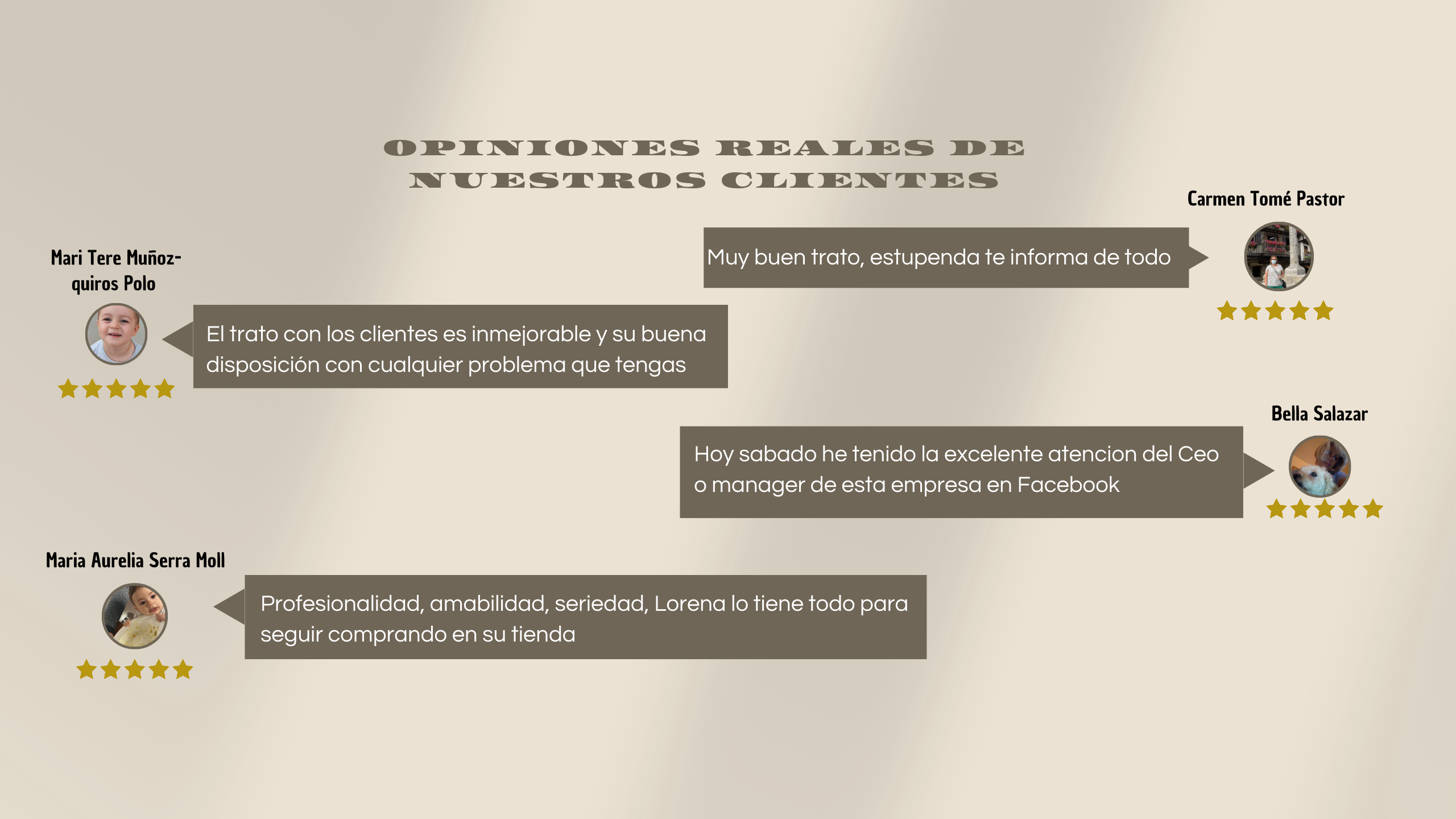 Opiniones reales de nuestros clientes
